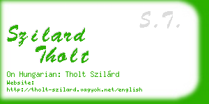 szilard tholt business card