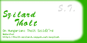 szilard tholt business card